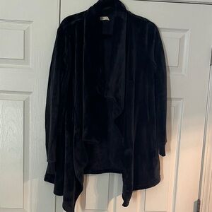 UGG Black Draped Open-Front Jacket
